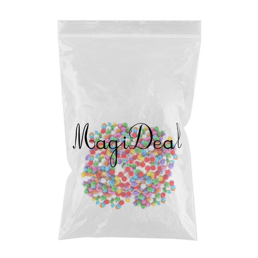 400Pcs Mini Colorful Sparkly Glitter Tinsel Pompom Balls Toy for Bird Parrot