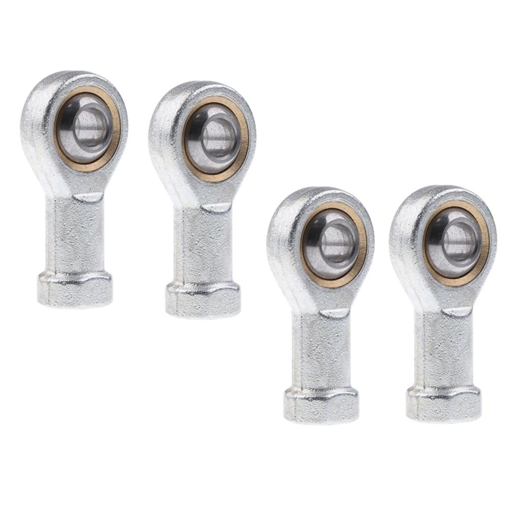 2x M8+2x M10 Ball Joint Rod End Hand Oscillating Bearing Bolt Thread Swivel