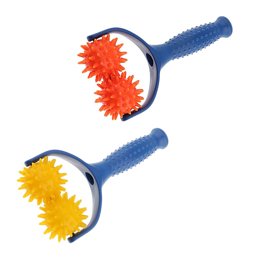 2Pcs Handheld Acupuncture Relax Spiky Massage Balls for Shoulder Leg Foot
