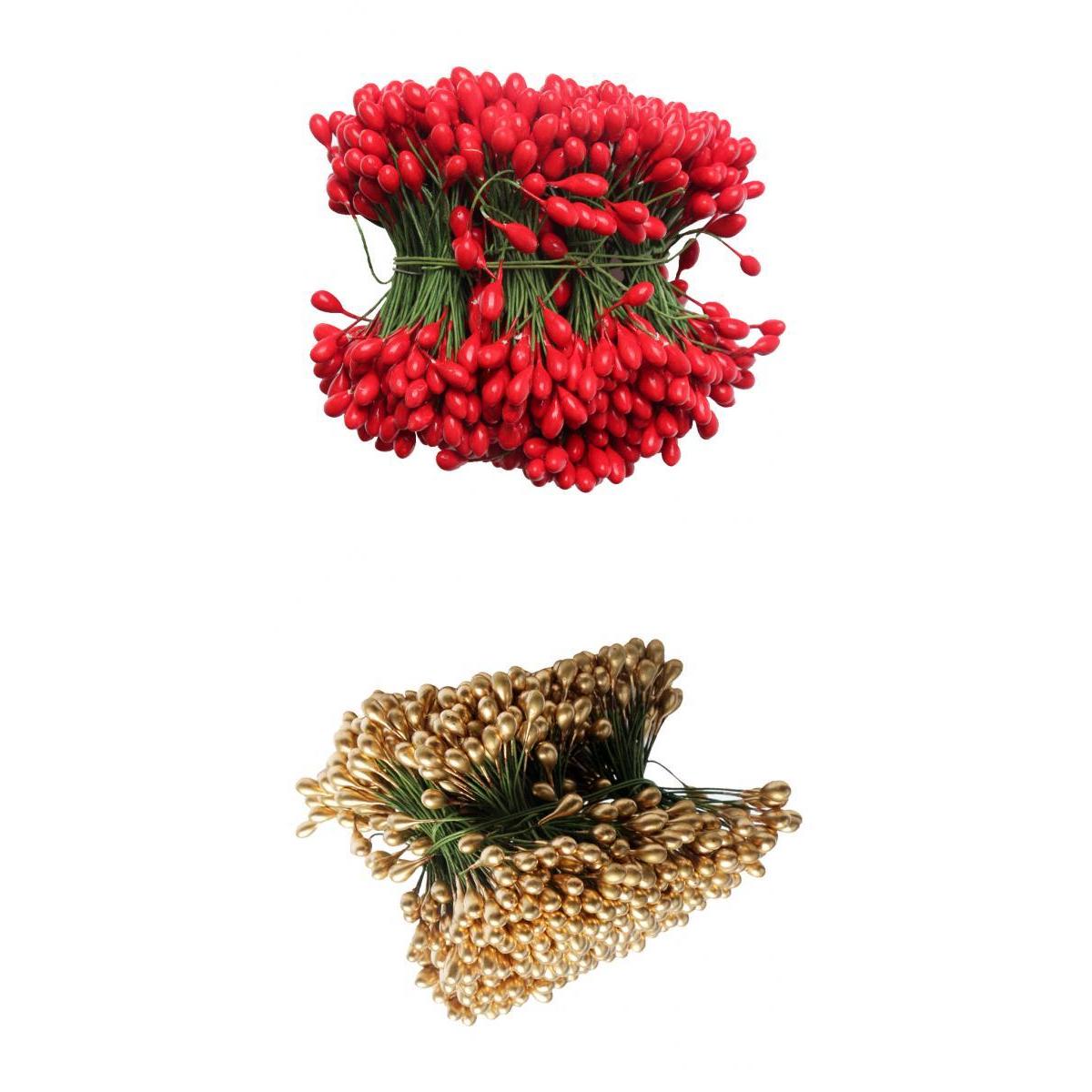 1000pcs 2000 Heads Double Heads Mini Fake Fruit Artificial Berries