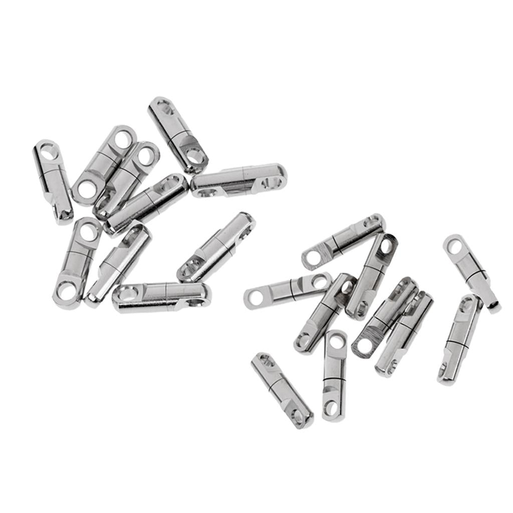 20 Pieces Column Type Rotary Ring Ball Bearing Swivel Fishing Hook Connector