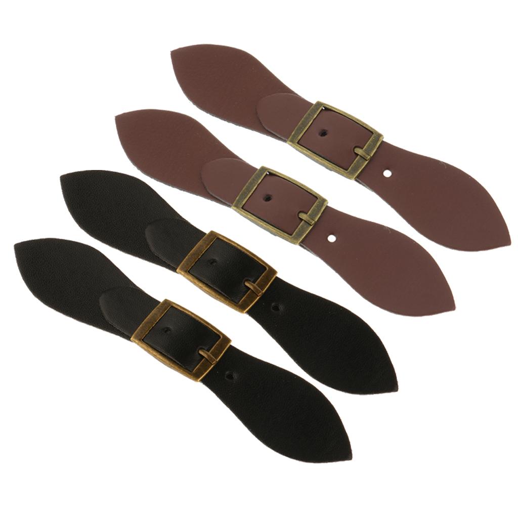 4pcs Leather Horn Toggle Buttons Trench Duffle Coat Fastener Buckle 2 Colors