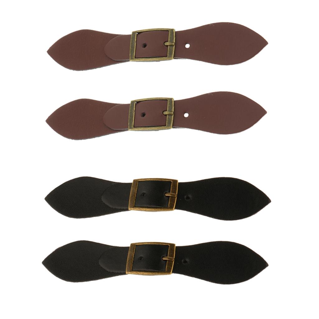 4pcs Leather Horn Toggle Buttons Trench Duffle Coat Fastener Buckle 2 Colors