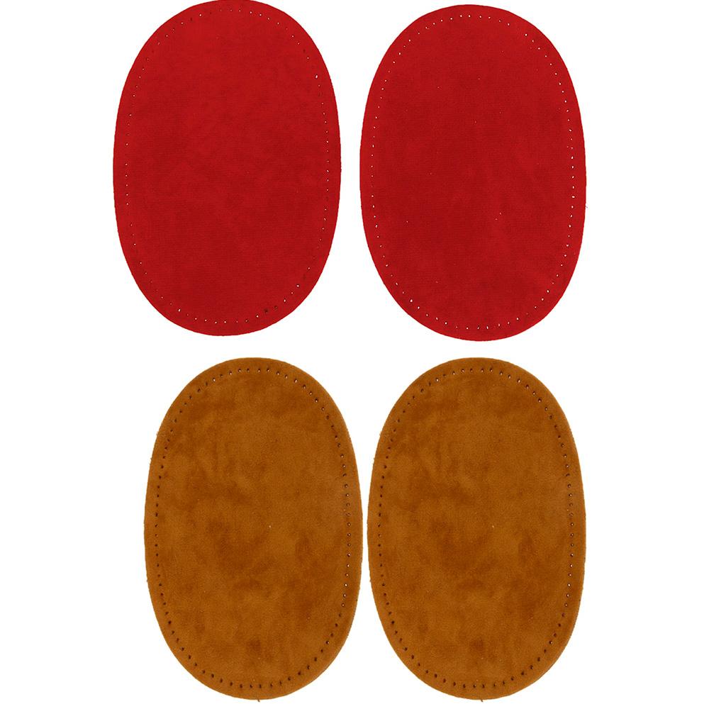 2 Pairs Sew On Oval Elbow/Knee Patches Jeans Repair Craft Sewing Applique