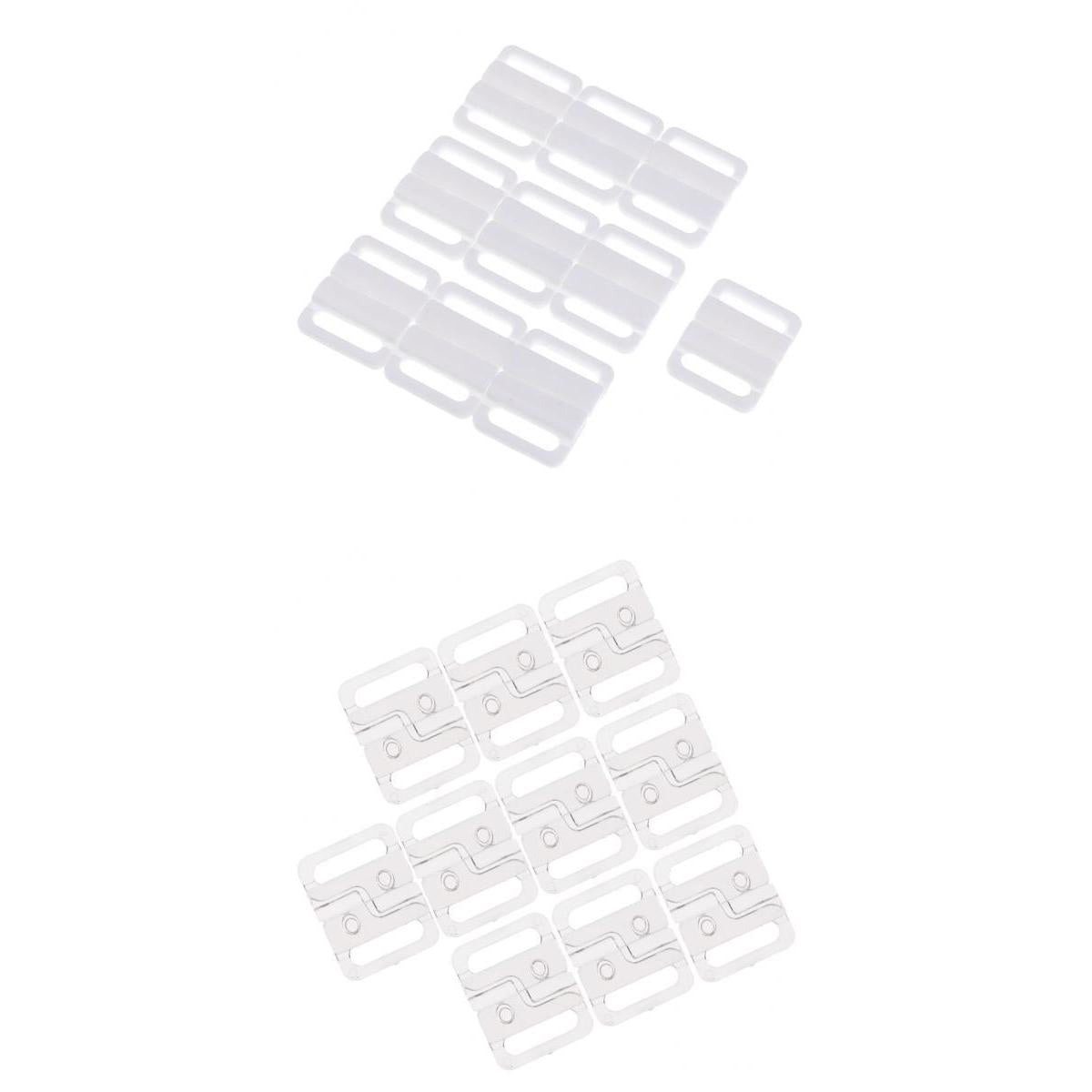20pcs Plastic Bikini Bra Clips Hook Swimwear Clicker Bikini Accessories 14mm