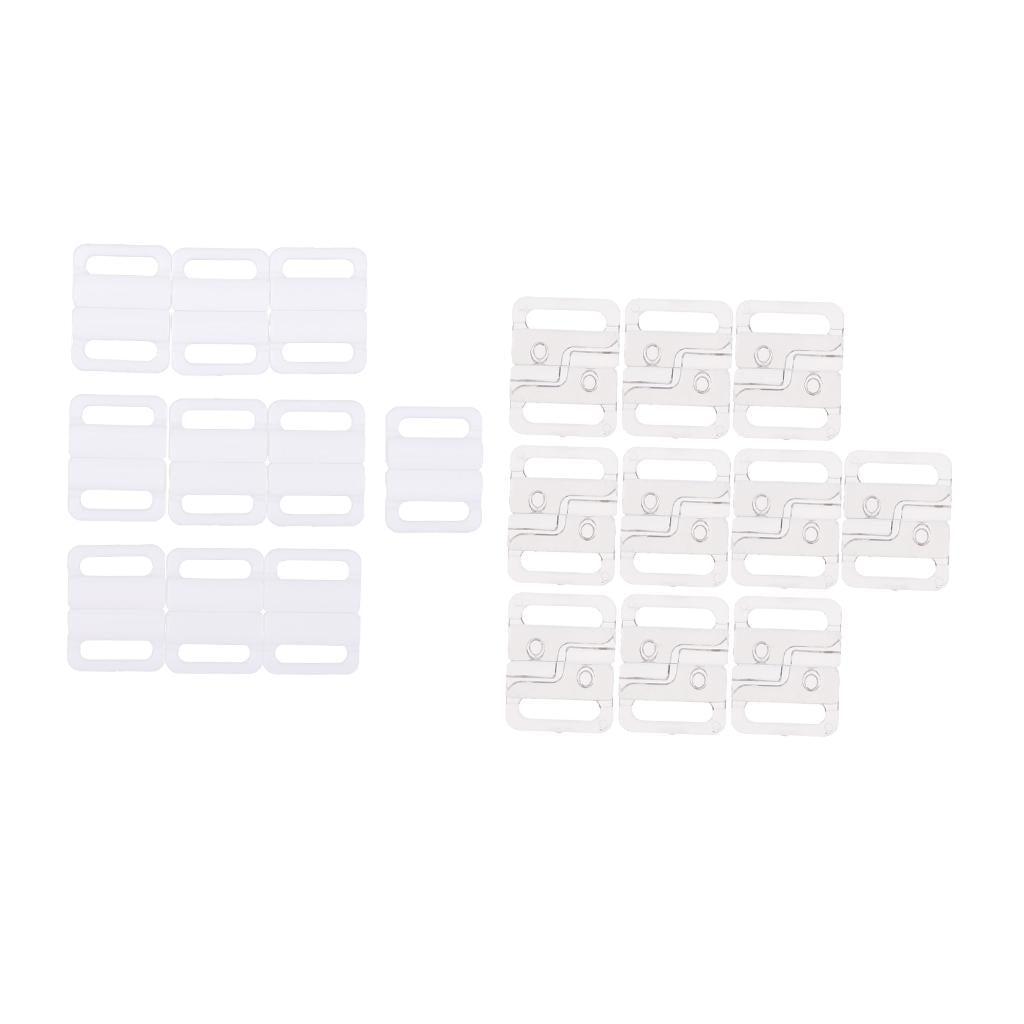 20pcs Plastic Bikini Bra Clips Hook Swimwear Clicker Bikini Accessories 14mm
