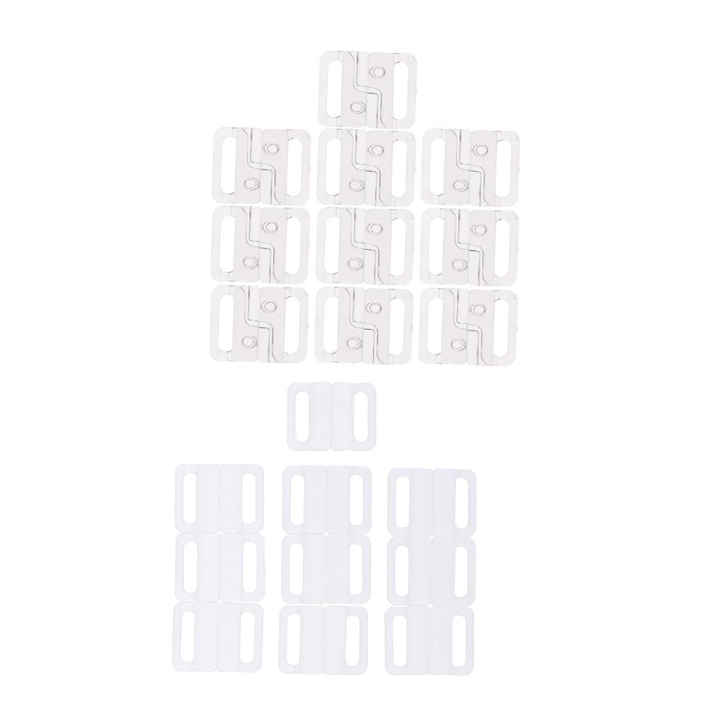 20pcs Plastic Bikini Bra Clips Hook Swimwear Clicker Bikini Accessories 14mm
