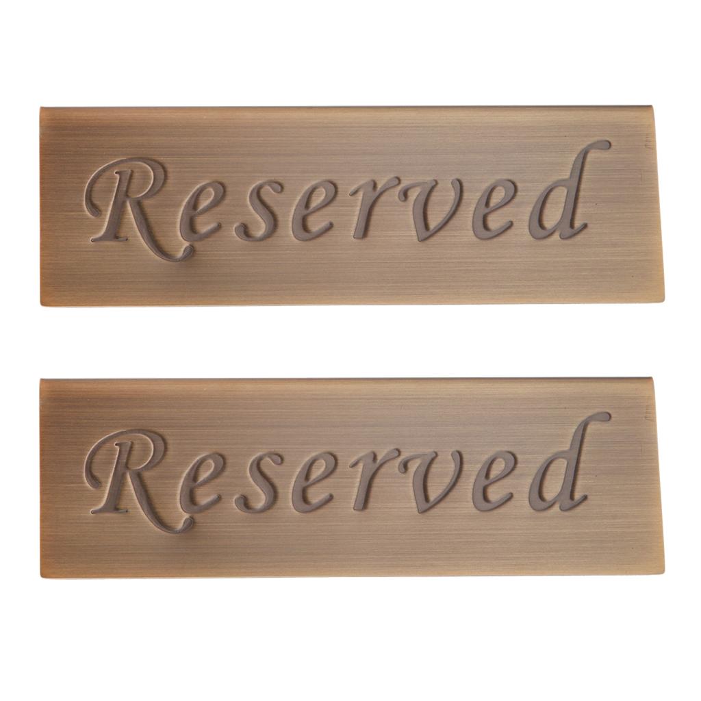 2pcs Stainless Steel Restaurant Reserved Holder Card Booked Stand Rack
