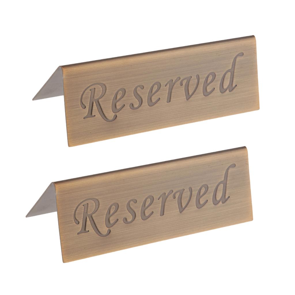2pcs Stainless Steel Restaurant Reserved Holder Card Booked Stand Rack