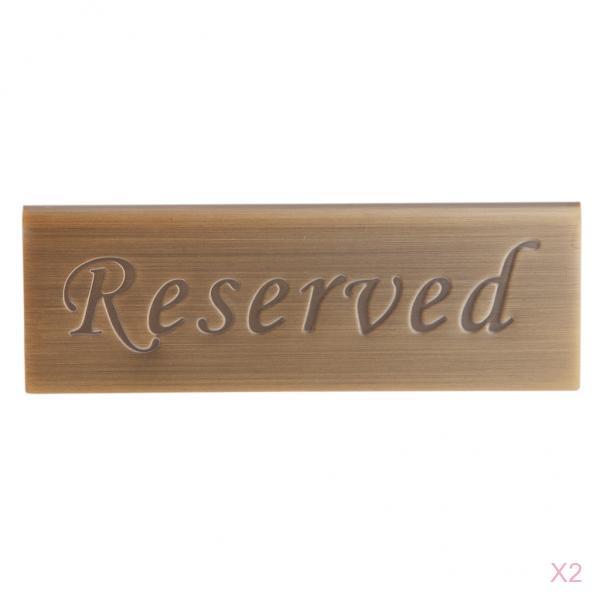 2pcs Stainless Steel Restaurant Reserved Holder Card Booked Stand Rack