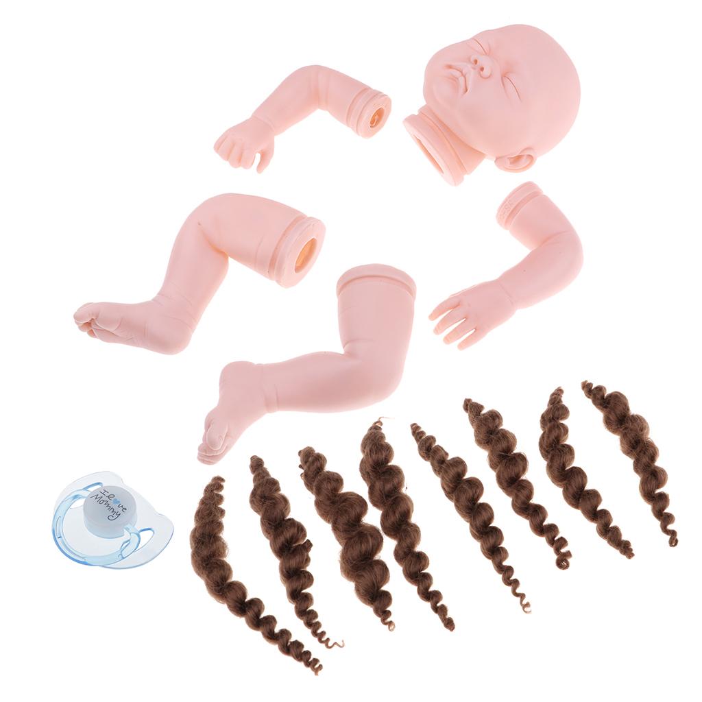 22inch Unpainted Reborn Full Limb Mold & Mohair Hair & Magnetic Pacifier DIY