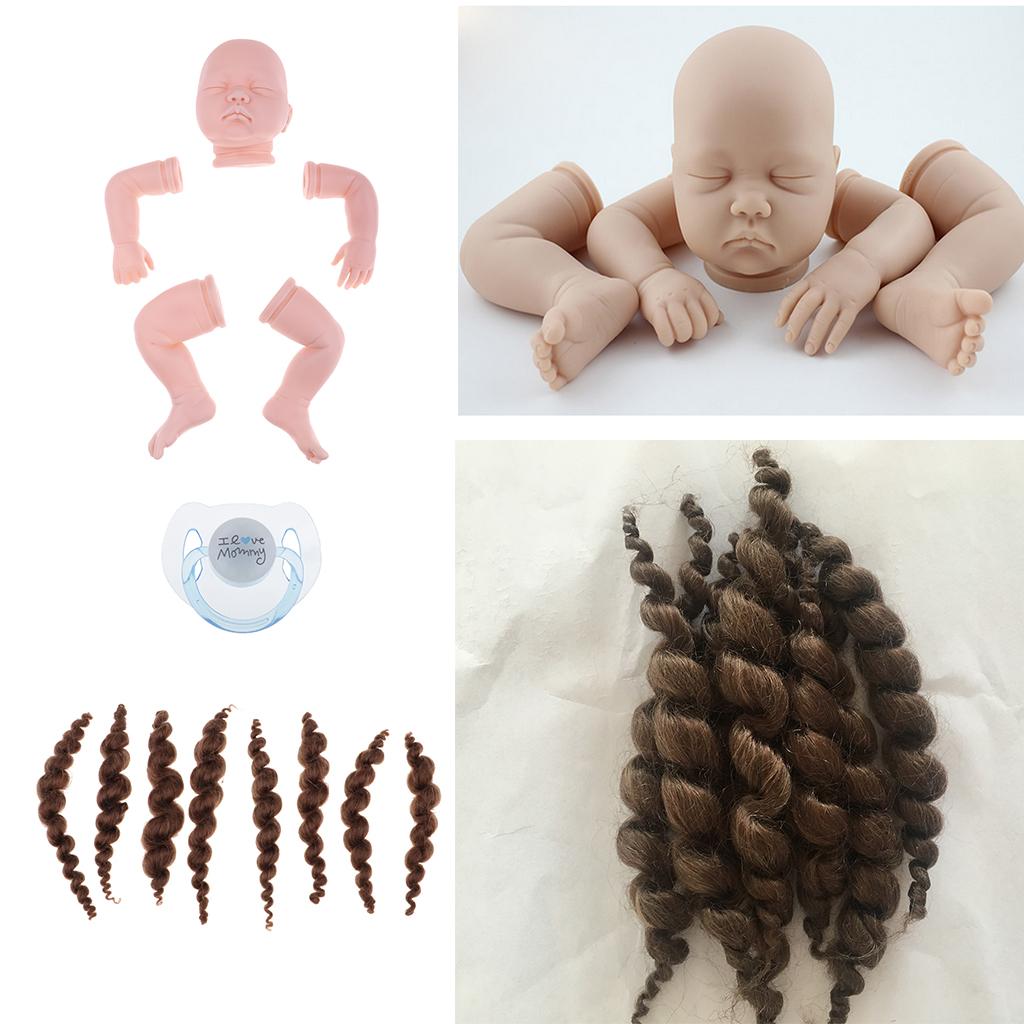 22inch Unpainted Reborn Full Limb Mold & Mohair Hair & Magnetic Pacifier DIY