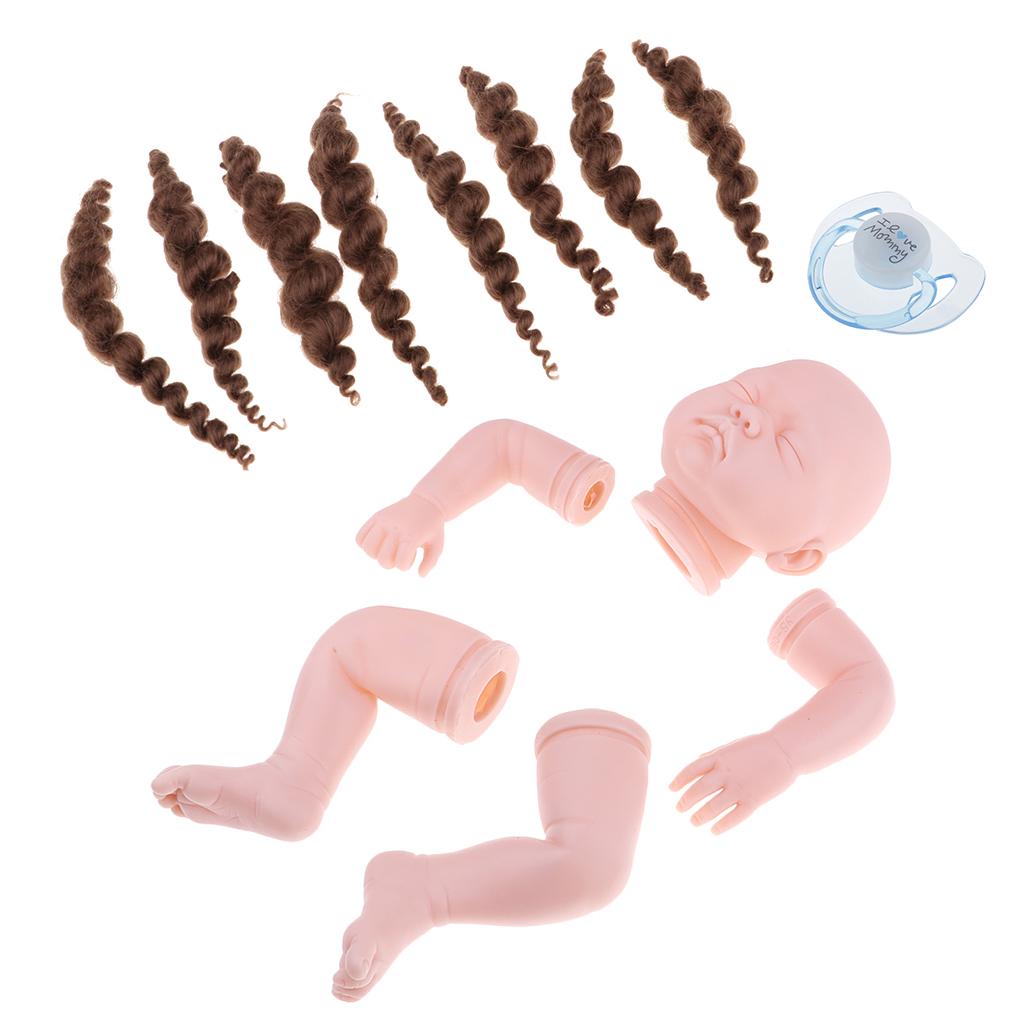 22inch Unpainted Reborn Full Limb Mold & Mohair Hair & Magnetic Pacifier DIY