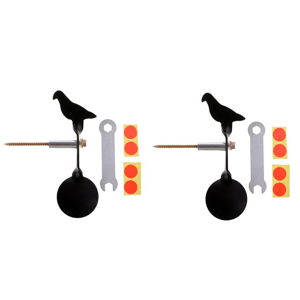 2x Stainless Steel Spinners Target Rotate Shooting Practice Plinking Targets