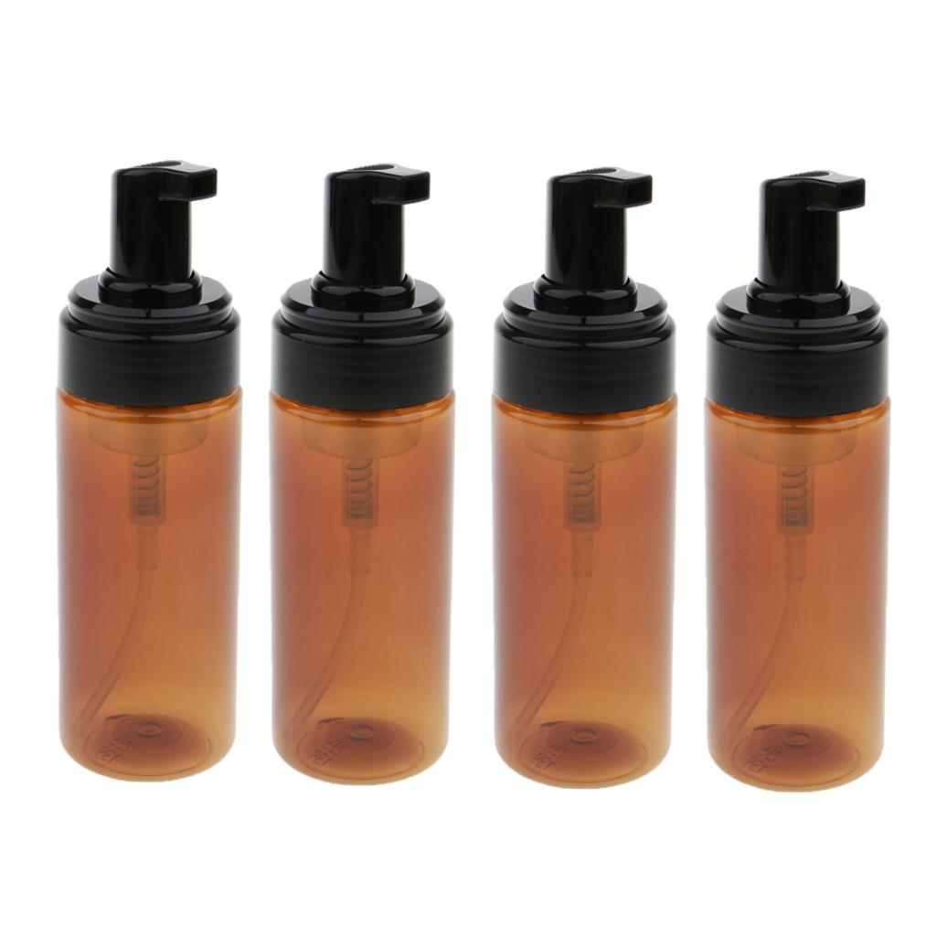 4PCS Refillable Foam Bottle Dispenser Liquid Foaming Pump Soap Bottle 150ml