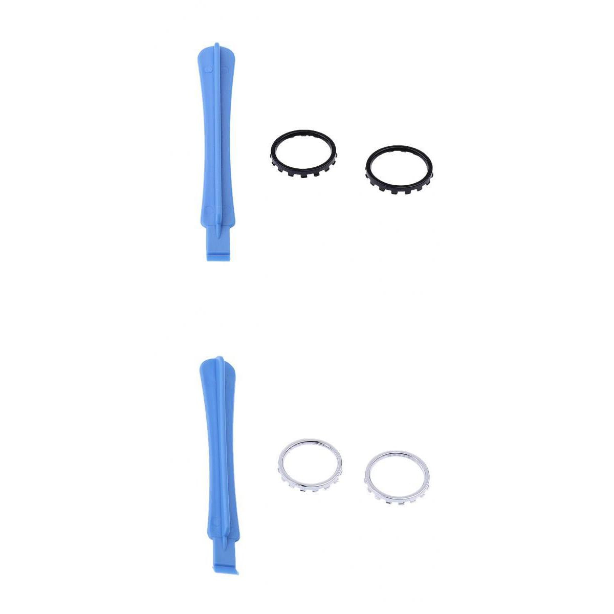 2 Pair Thumbstick Accent Rings +Teardown Rod for One Elite Silver+Black
