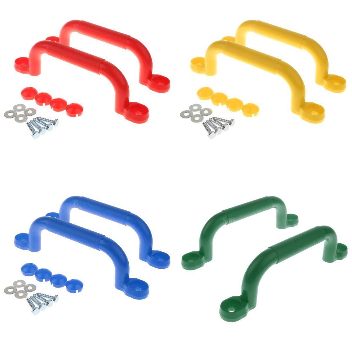 4 Pairs Safety Nonslip Handle Grips Mounting Hardware Kits Kids Swing Toy