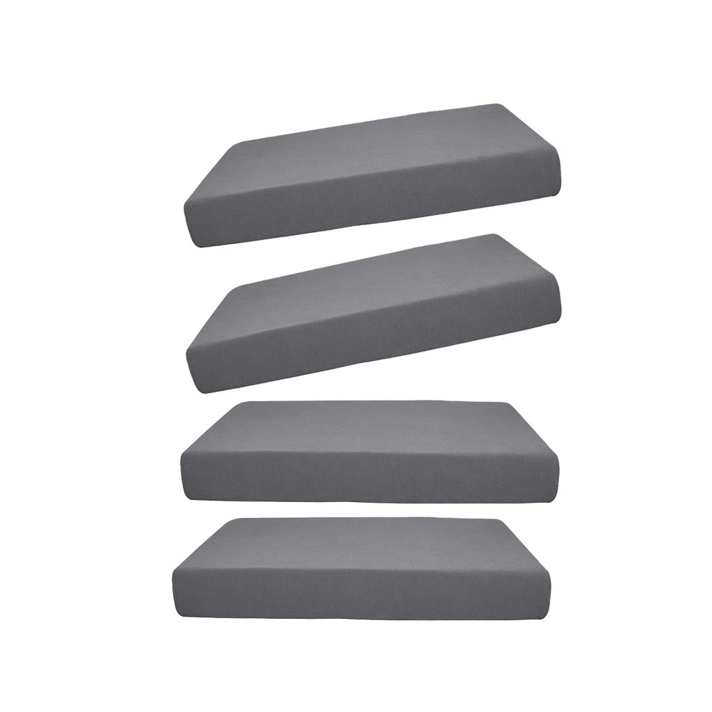 4xJacquard Spandex Sofa Couch Seat Cushion Cover Loveseat Cushion - Grey