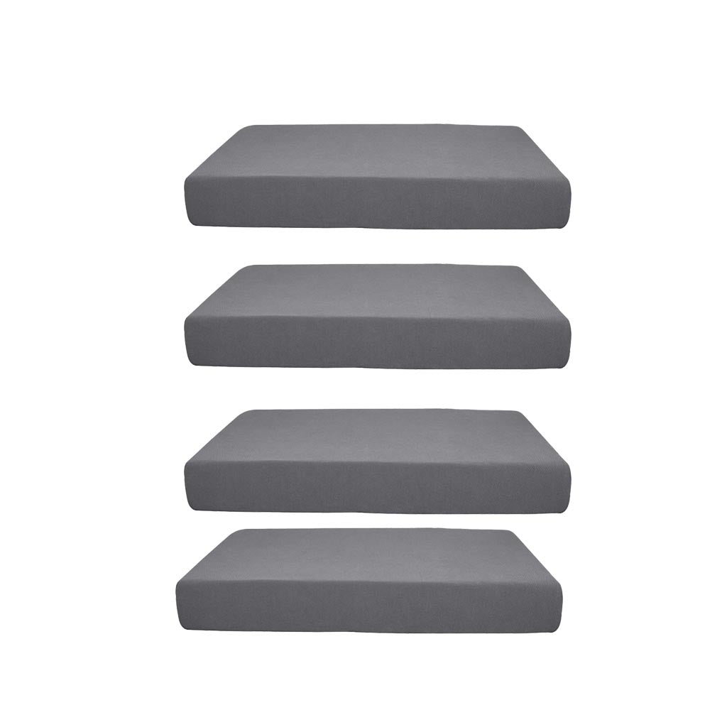 4xJacquard Spandex Sofa Couch Seat Cushion Cover Loveseat Cushion - Grey