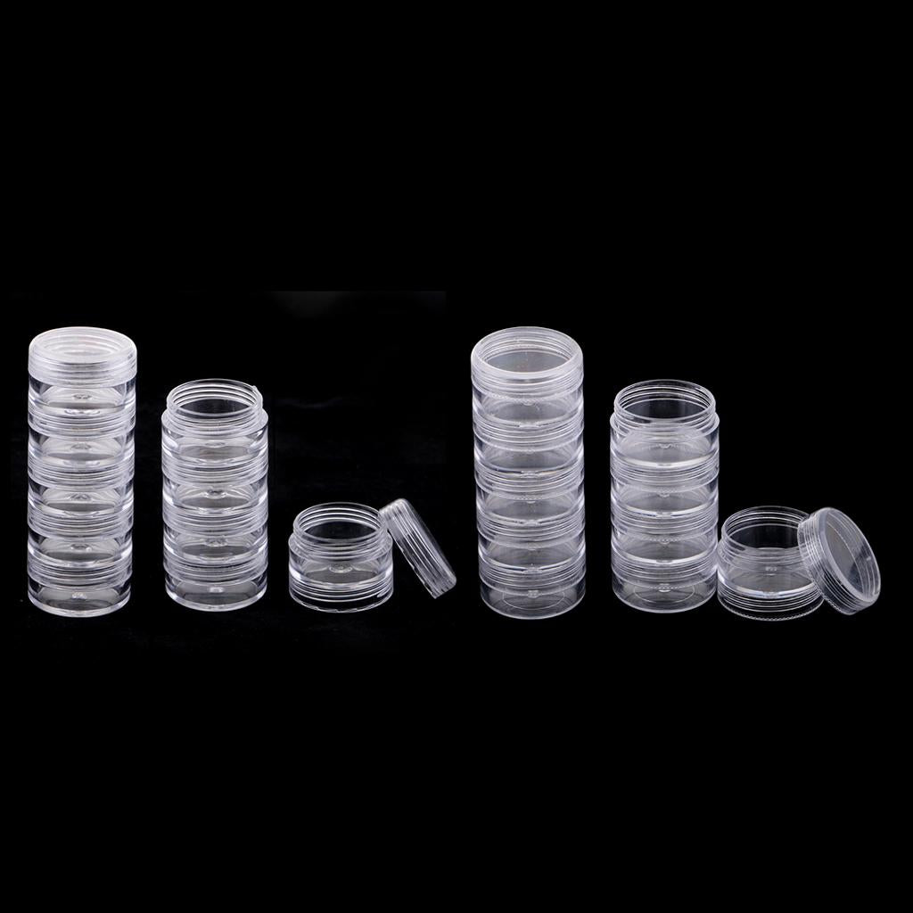 4 Set 5 Layers Stackable Interlocking Screw Clear Containers Storage Box