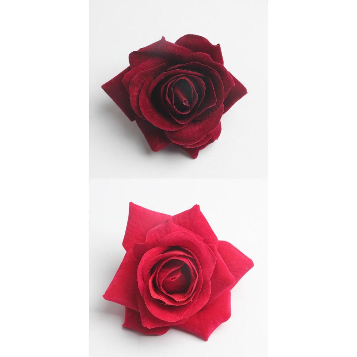 20 Pieces Various Colours Artificial Velvet Rose Flower Heads Decoration