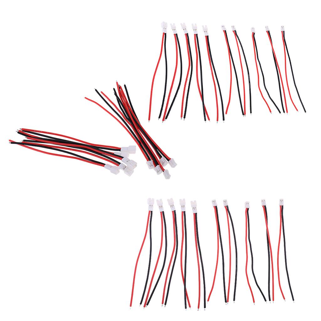 20Piece Upgraded JST-PH 2.0 Male Female Connector Cable 55mm for RC Battery