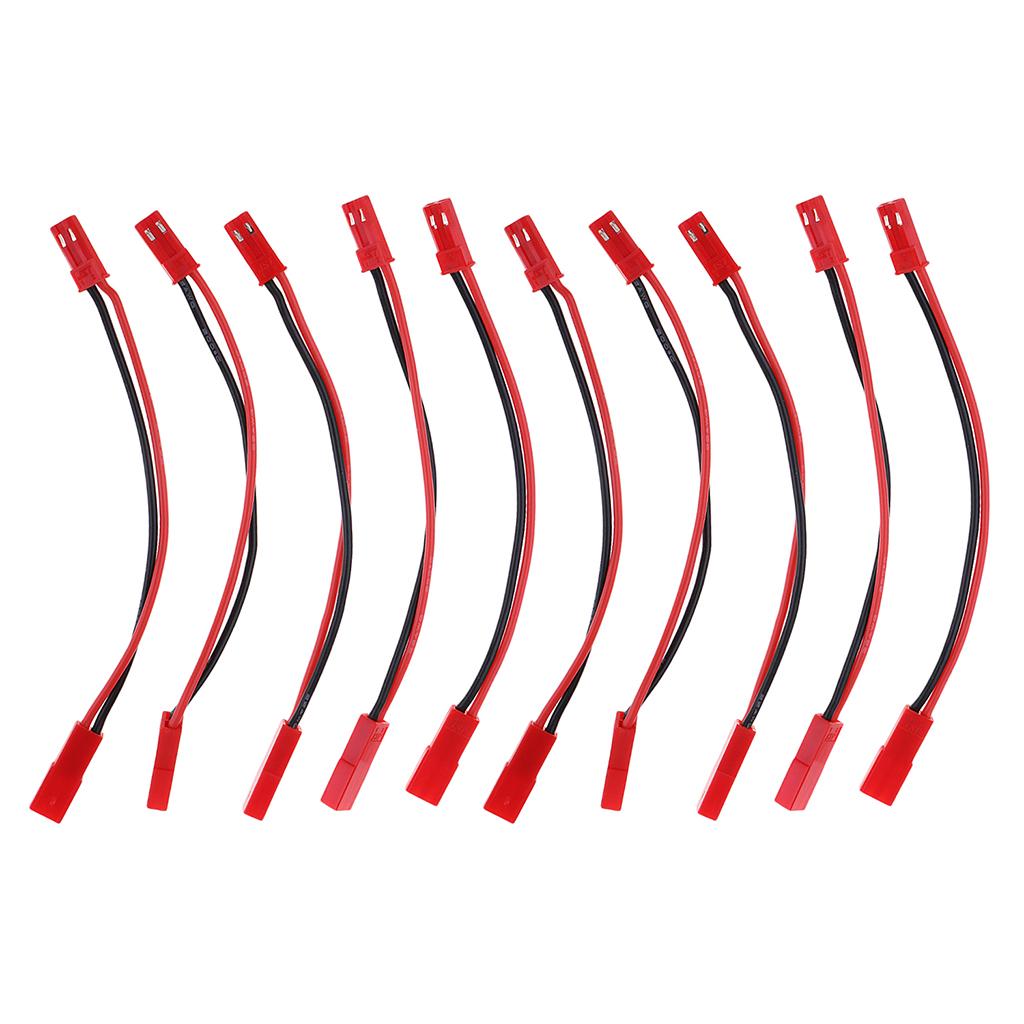 10Piece RC Model JST 2-Pin Male to Female Connector Extension Wire Cable DIY