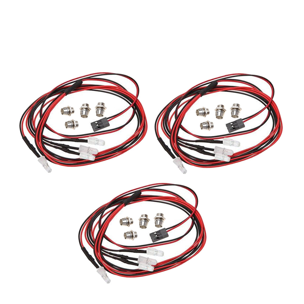 12 Pieces LED 5mm RC Car LED Lamp Blue Light Lamp For 1/10 RC4WD D90
