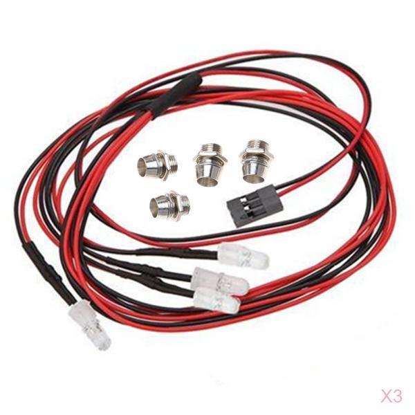 12 Pieces LED 5mm RC Car LED Lamp Blue Light Lamp For 1/10 RC4WD D90