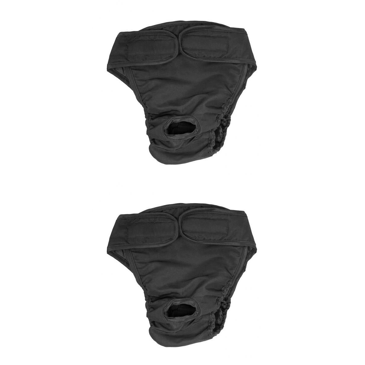 2 Pcs Puppy Dog Physiological Pants Femal Dogs Sanitary Pant Diaper Black