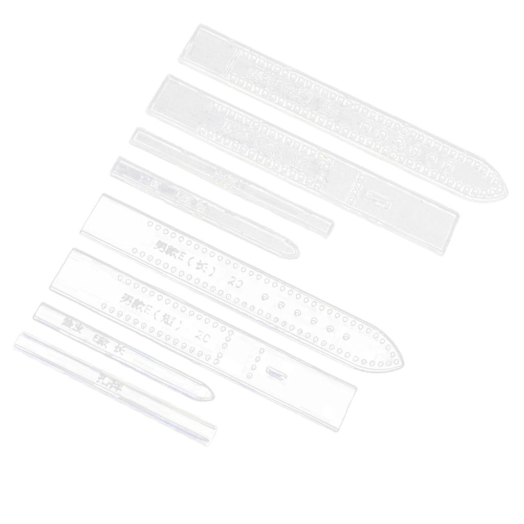 8Pcs Leather Craft Clear Acrylic Watch Strap Band Stencil Templates 18 20mm