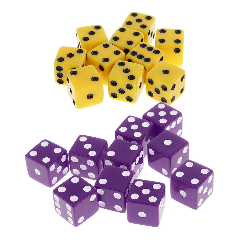 20 Pieces Six Sided Dice Digital Dices Set for RPG Role Playing Game Toy