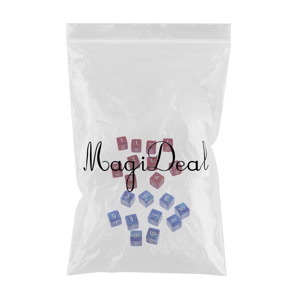 20pcs 6 Sided Dice D6 Polyhedral Dice for Dungeons and Dragons Table Game