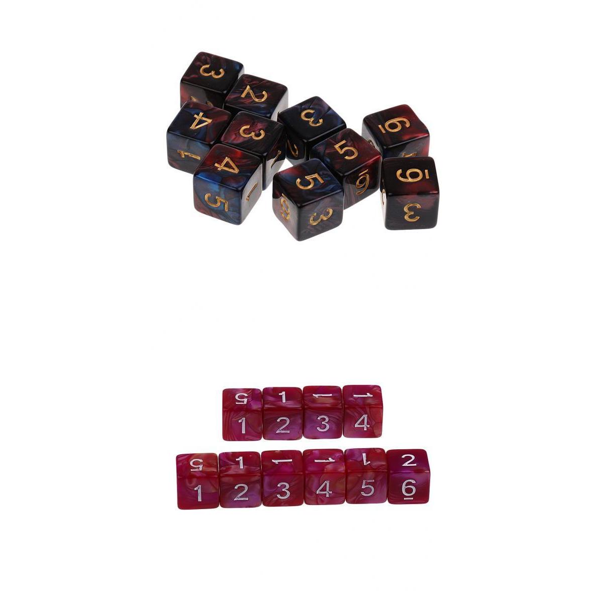 20pcs 6 Sided Dice D6 Polyhedral Dice for Dungeons and Dragons DND Game