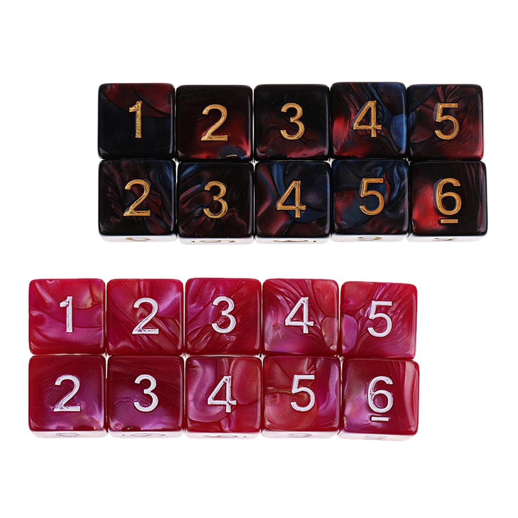 20pcs 6 Sided Dice D6 Polyhedral Dice for Dungeons and Dragons DND Game