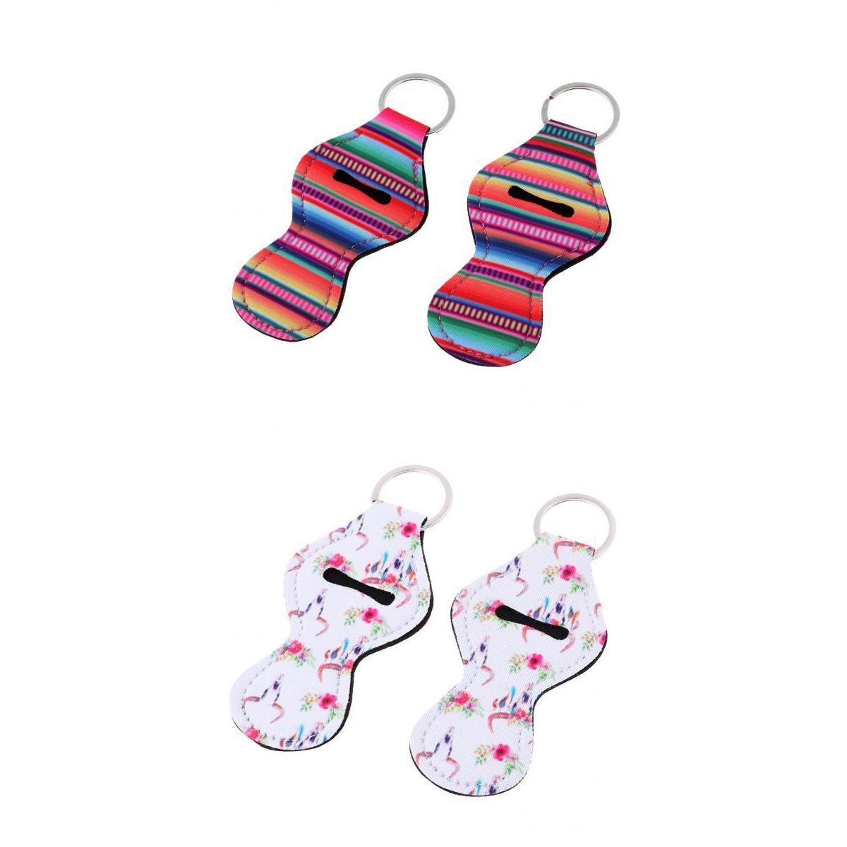 2pcs Colorful Handy Lip Balm Holder Key Chain Gifts for Kids and Adults