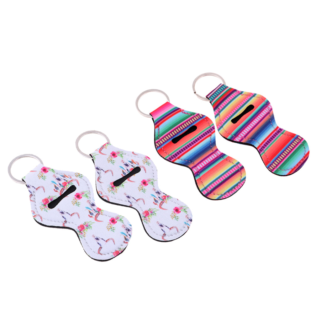 2pcs Colorful Handy Lip Balm Holder Key Chain Gifts for Kids and Adults
