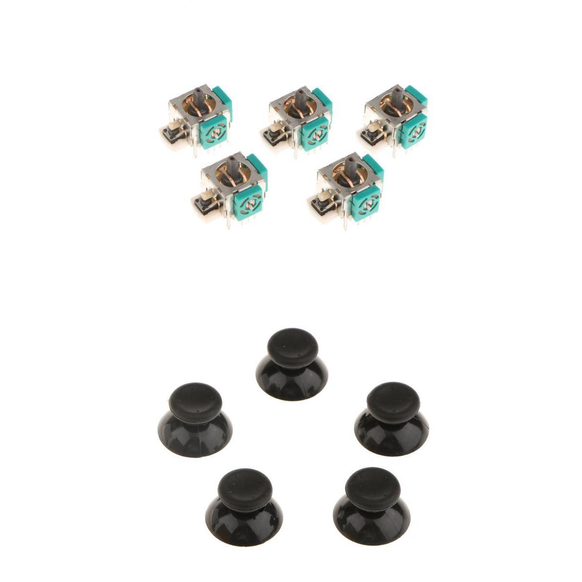 5 Pack Analog Stick 3D Rocker Joystick Axis + Caps for 360 Controllers