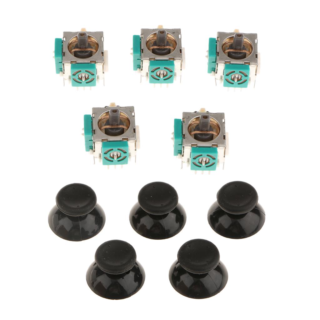 5 Pack Analog Stick 3D Rocker Joystick Axis + Caps for 360 Controllers