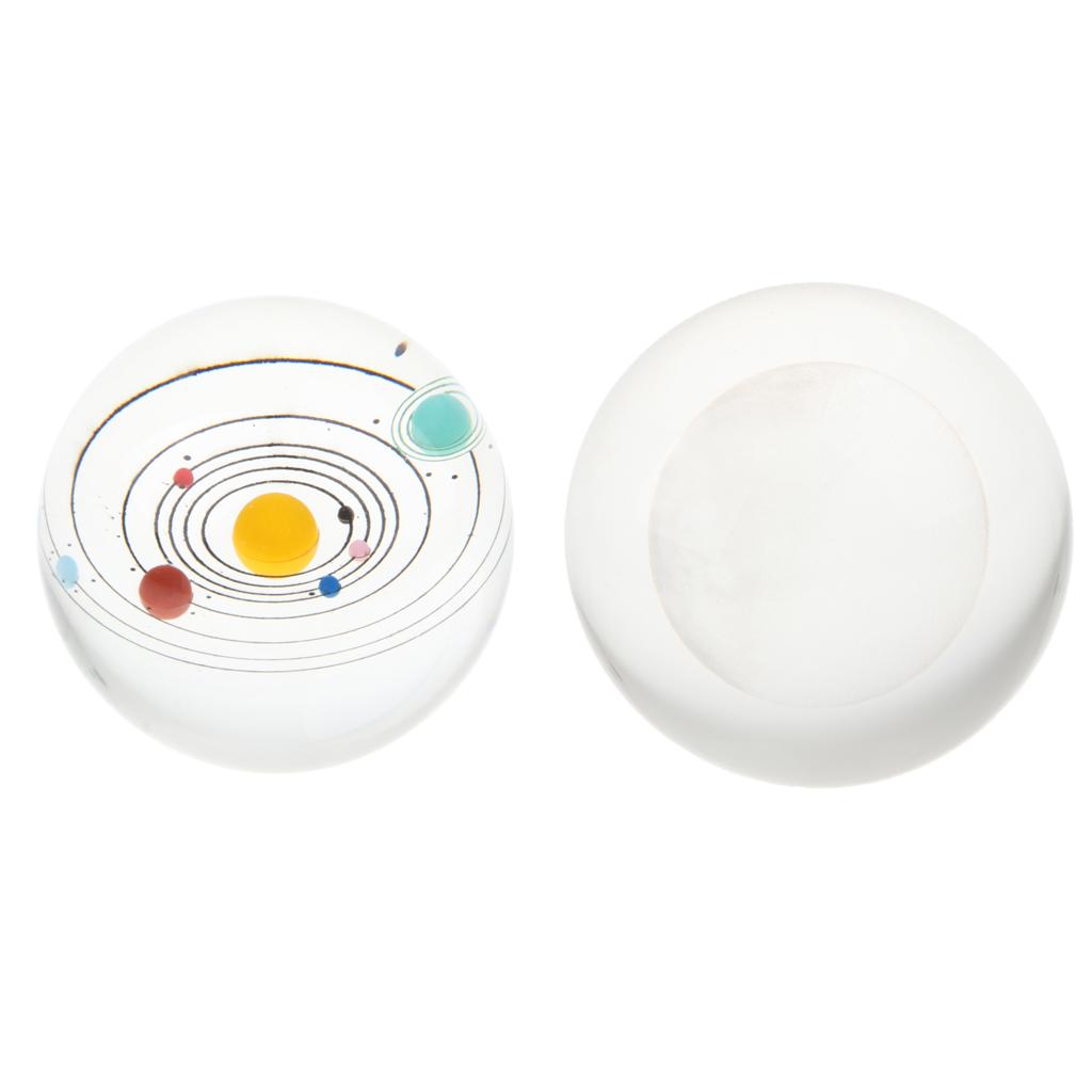 80mm Solar System & Moon Crystal Ball Kids Astronomy Science Toy No Stand