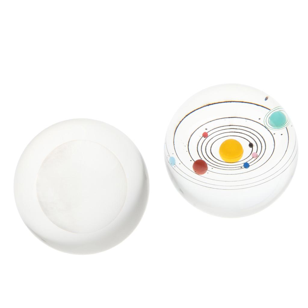 80mm Solar System & Moon Crystal Ball Kids Astronomy Science Toy No Stand