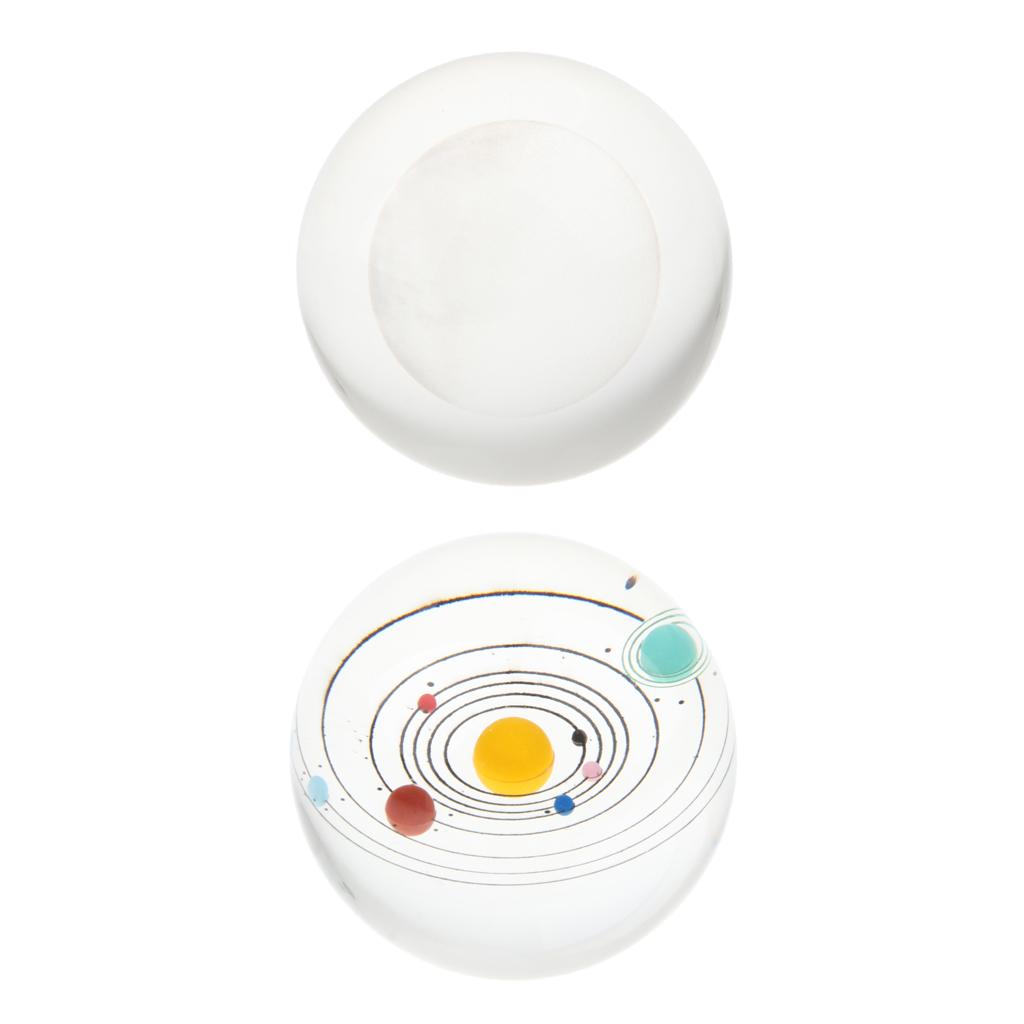 80mm Solar System & Moon Crystal Ball Kids Astronomy Science Toy No Stand