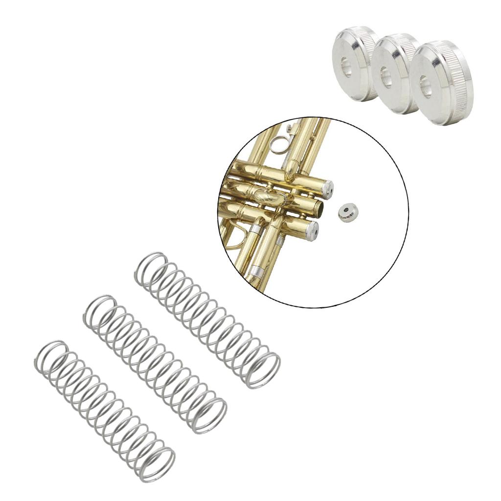 3pcs Trumpet Bottom Screws+3pcs Trumpet Value Piston Spring