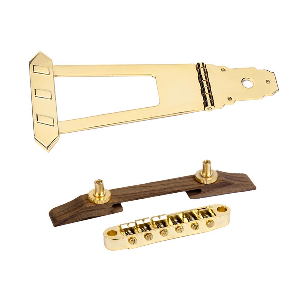6 String Archtop Guitar Trapeze Tailpiece Bridge+Jazz Guitar Bridge Rosewood