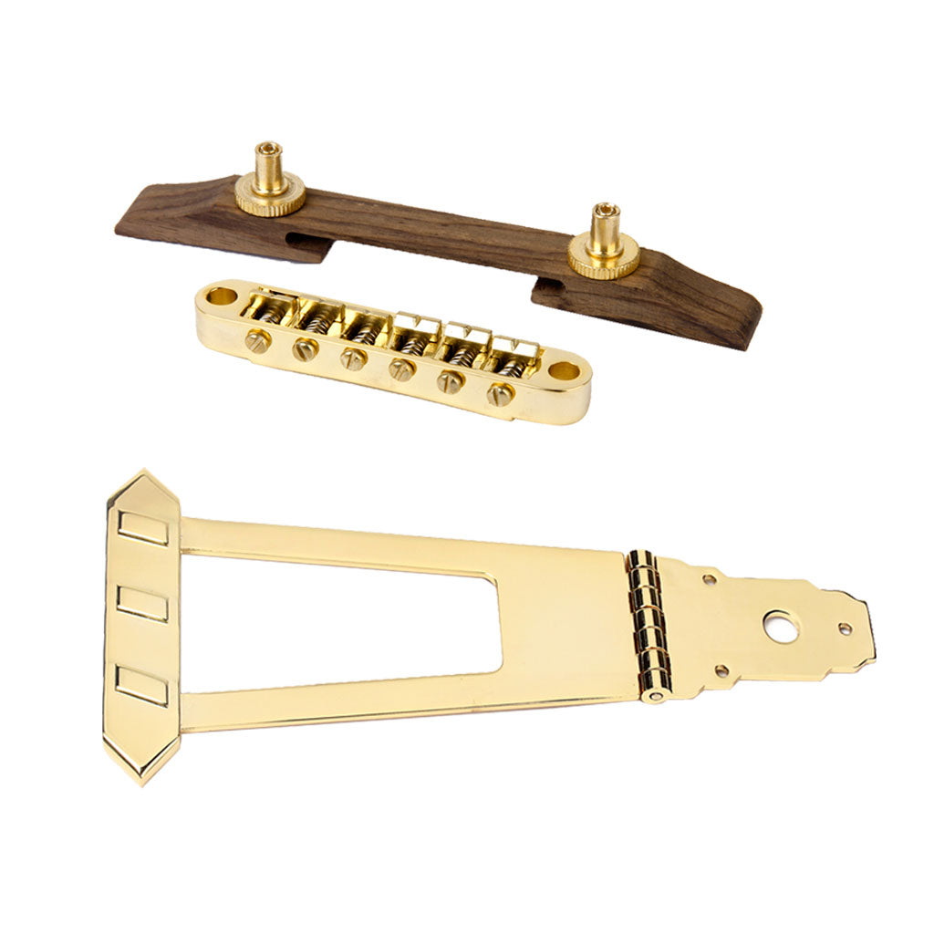 6 String Archtop Guitar Trapeze Tailpiece Bridge+Jazz Guitar Bridge Rosewood