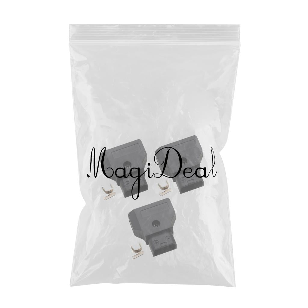 3 Pieces Male D-Tap Connector for DSLR Rig Power Cable V-mount Anton Battery