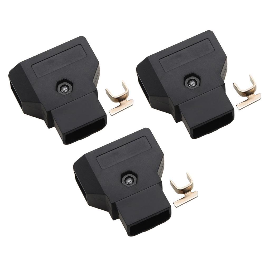 3 Pieces Male D-Tap Connector for DSLR Rig Power Cable V-mount Anton Battery
