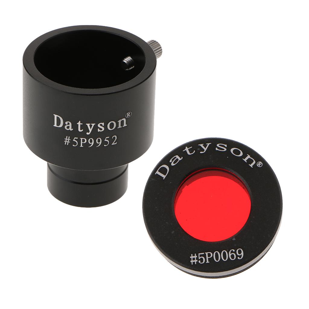 0.965inch to 1.25inch Telescope Eyepiece Adapter 24.5 to 31.7mm +Filter #25A