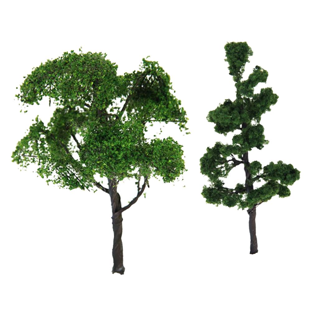 2pcs Landscape Model Tree Elm Tree + Mountain pine Scenery Building