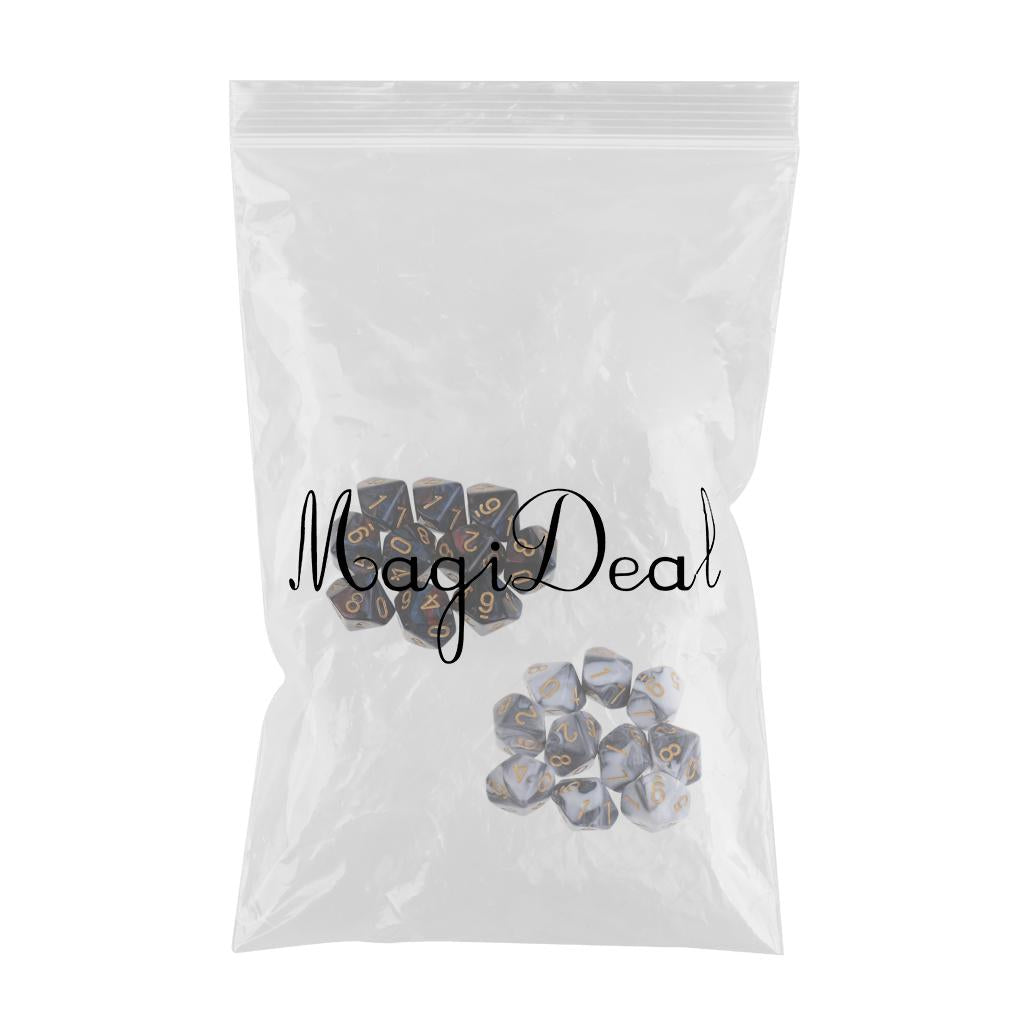 20PCS 10 Sided Dice Polyhedral Dice for Dungeons and Dragons Table Games